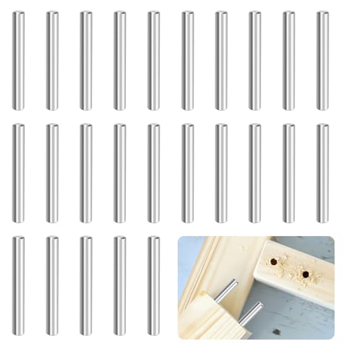 Sxutop 25 Piezas Clavija Pasador Ø5x40mm Soporte Estantes Sujeción Elementos Pasadores Cilindricos Clavijas de Acero Inoxidable 304 para Fijar y Conectar Estantes Muebles