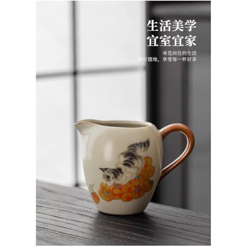 Taza de cerámica Fairness de 240 ml para servir el té sin derrames ni quemaduras 6