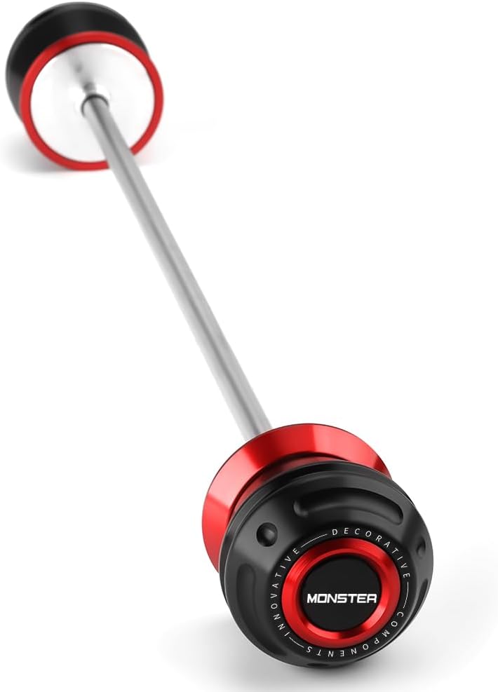 Motorcycle Front Wheel Axle Fork Slider Crash Protector Compatible With Ducati Monster 821 797 937 Monster821 Monster797 Monster937 Accessories (Red)