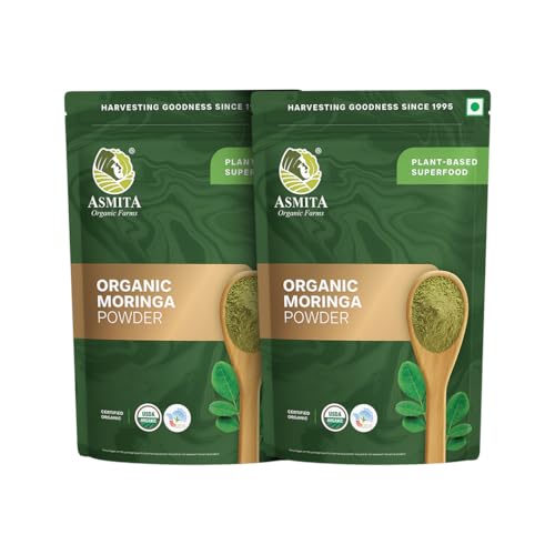 Image of Moringa Powder 100g | 100% Pure Drumstick Leaf Powder | Natural Multivitamin Superfood | Rich in Nutrients & Antioxidants | Immunity Booster & Detox | Pack of 2