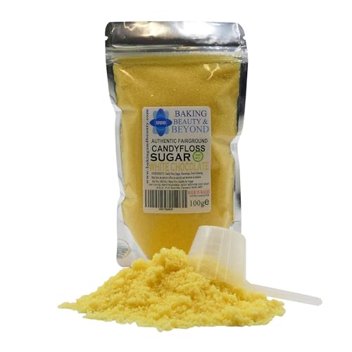 Baking Beauty and Beyond Premium Candy Floss Sugar 100g - White Chocolate Flavour