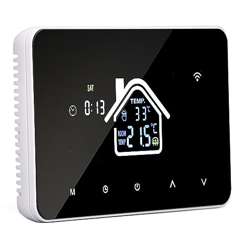 Controlador de Temperatura, Termostato de Calentamiento de Pantalla Táctil de 4,3 Pulgadas AC230V en 16A IP20 Programable para Hotel (WiFi)