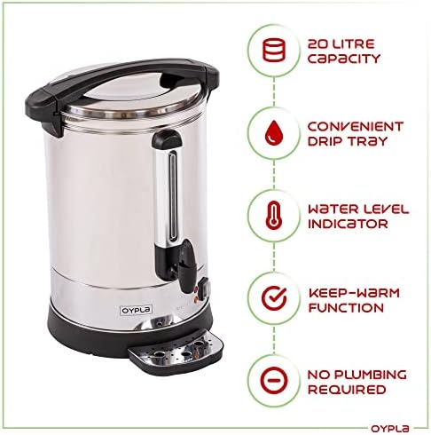 Oypla Electrical 20L Catering Hot Water Boiler Tea Urn Coffee