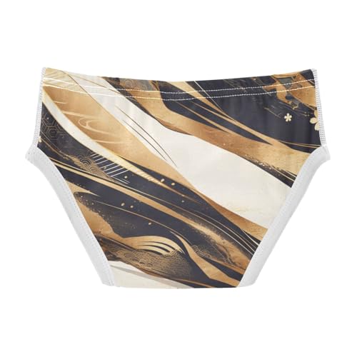 KLL Gold Pattern and Black Baby Boys Soft Boxer Briefs Breathable Undies2