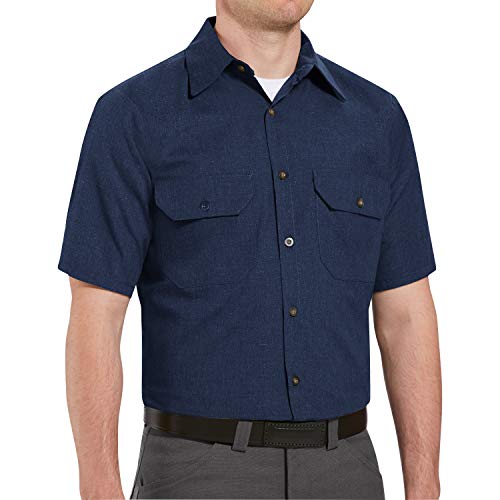Red Kap Men's Heathered Poplin Uniform Shirt