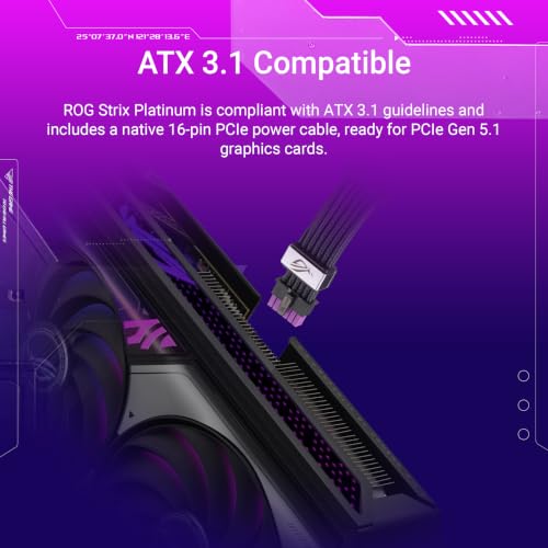 Image of ASUS ROG Strix 1000W Platinum (80 Plus and Cybenetics Platinum, Fully Modular ATX, ATX 3.1, PCIe 5.1, GaN MOSFET, GPU-First IVS, ROG Equalizer 12V-2x6 GPU Power Cable, 10-Year Warranty)