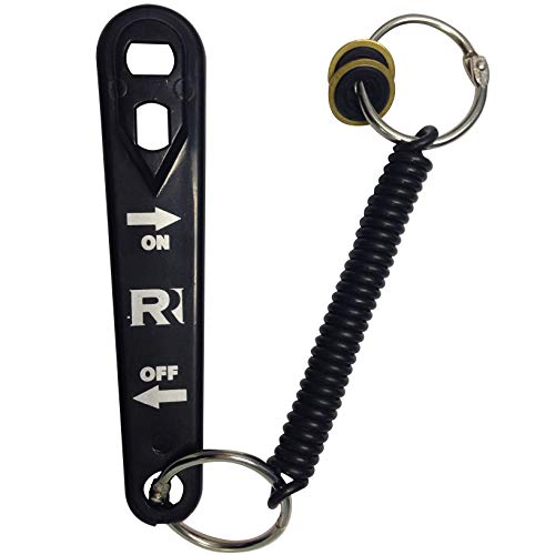 Oxygen Cylinder Wrench w/Bungee & 2 Brass Yoke Washer Seals for O-Ring Replacement on O2 Regulators
