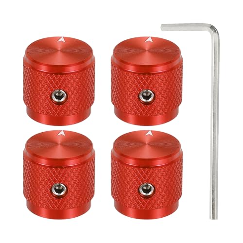 Boutons de potentiomètre de 6 mm en aluminium haut de gamme rouge avec flèche x4