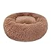 Cuccia Gatto Cane Interno Morbida - Cuscino per Cani Gatti Nuvola Soffice Peluche Rotondo da Ciambella, Letto Pelosa Antistress per Animale Domestico Piccola (S-40cm/15.7in, Caffè)