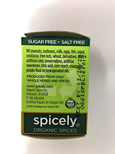 Spicely Organic Italian Seasoning 0.1 Oz Certified Gluten Free #TOP2