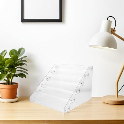 Présentoir à cartes acrylique support escalier de bureau transparent - 8