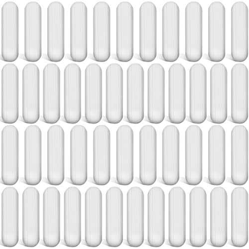 Image of Weewooday 46 Pieces PTFE Magnetic Mixer Stirrer Bar, White Color Stainless Steel Laboratory PTFE Stir Plate Bar, Mixing Plate Magnet Stick (30 Mm / 1.18 Inch)