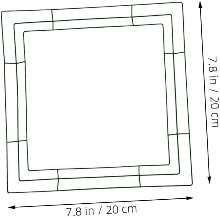 Garneck 4pcs Decorative Wreath Form Iron Wreath Rack Square Frame for Crafts Metal Floral Frame DIY Flower Garlands