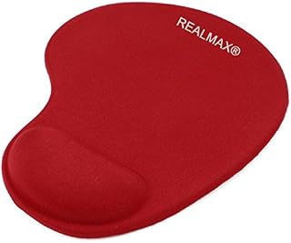 REALMAX® Mouse Pad with Wrist Rest Support Anti Slip Silicone Comfort Gel Mice Mat for Laptop PC (Red)