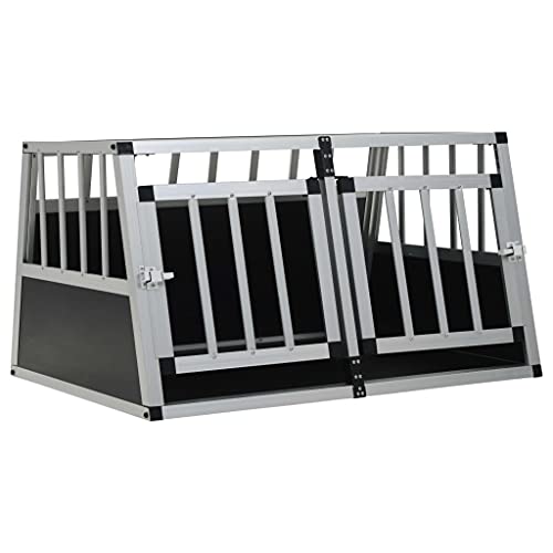 Goliraya Cage pour Chien en Aluminium et MDF (à Doux Portes) Durable et Solide 89 x 69 x 50 cm Cover