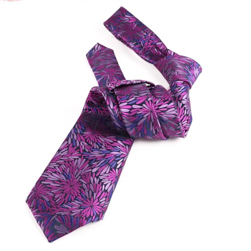 Image of Alizeal Mens 3.15inches Leaf Flower Pattern Tie Set | Floral Pattern Pocket Square Perfect for Fall Winter Business and Holiday Events