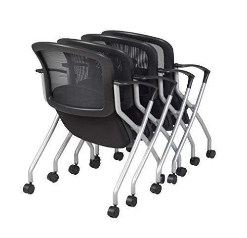 Regency Cadence Nesting Chair (4 Pack), Black #TOP3