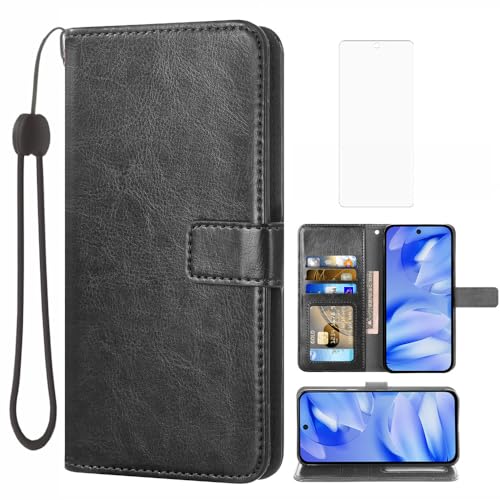 Étui de téléphone pour Pixel9A antichoc avec vitre trempée anti-casse noir