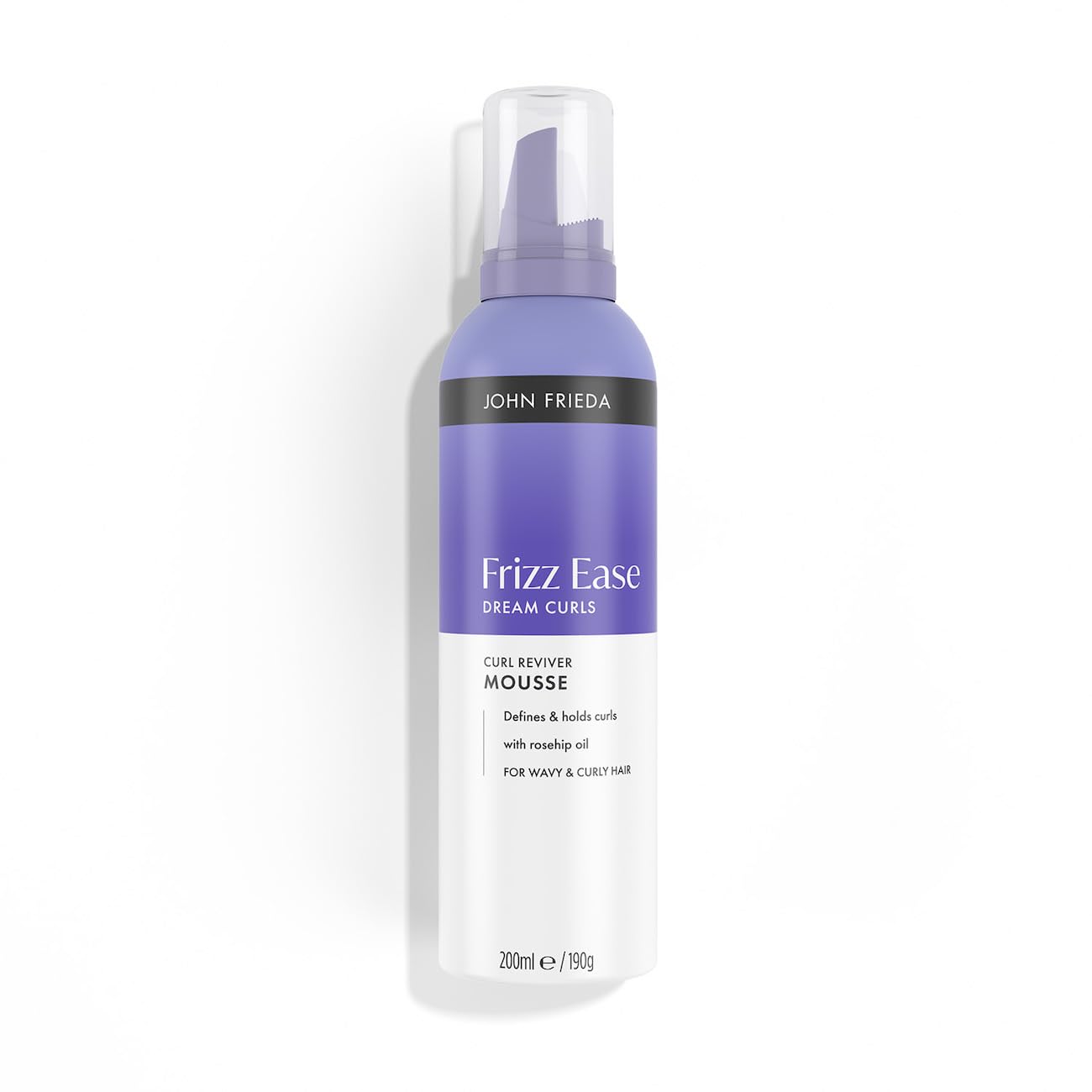 John Frieda Frizz Ease Dream Curls Curl Reviver Mousse 200ml. Styling Foam for Curly Hair, Soft Hold, Wavy Definition and Anti Frizz Control