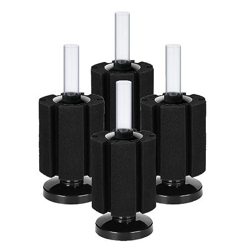 Image of AQUANEAT Aquarium Sponge Filter Breeding Fry Betta Shrimp Nano Fish Tank 4pcs (M Large up to 50Gal)