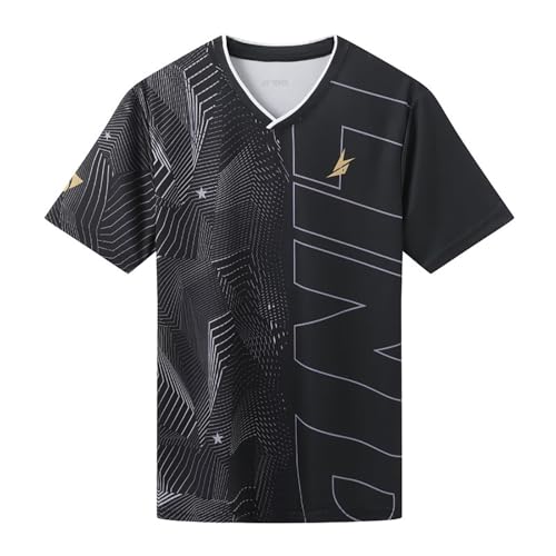 YuDiBYW Mens Short Sleeve Sports Breathable Badminton Tennis Golf Bowling Training T-Shirt Jersey Workout Shirts Outdoor Running Sportswear Tee (AU, Alpha, 4X-Large, Regular, Regular, Black)