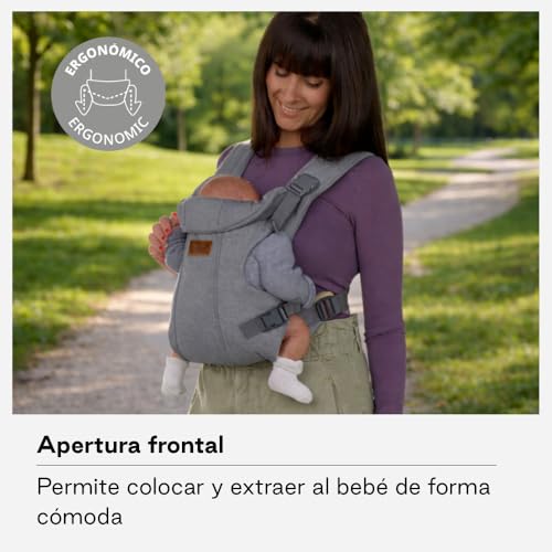 Miniatura 3 de Jané Dual, Mochila Portabebé Ergonómica,Desde Nacimiento Hasta 15 Kg, 3 Posiciones, Transpirable Y Acolchado, Gris