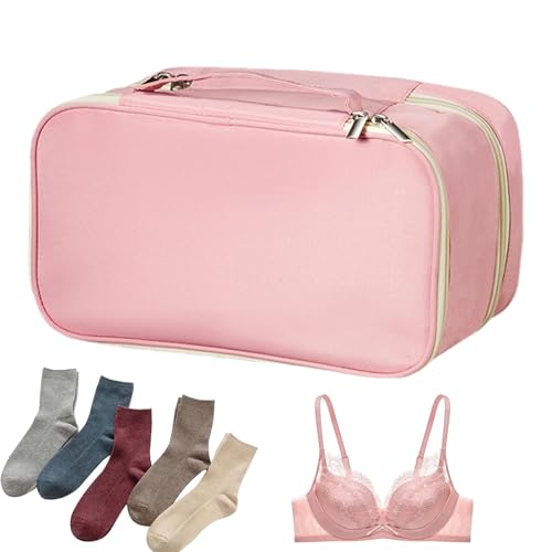 Bolsa de almacenamiento para sujetador de ropa interior, separadores de cajones de viaje, organizadores de clóset, bolsa de almacenamiento grande para mujer, bolsa de lavado portátil para cosméticos