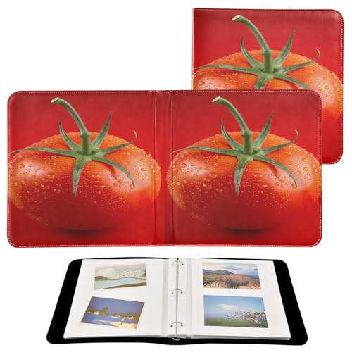 JUMBEAR Grande album fotografico autoadesivo con 20 pagine, album fai da te, per matrimoni, famiglia, bambini, vacanze, pomodoro rosso