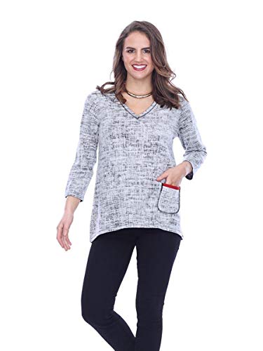 Parsley & Sage Women's Rosemary Reversible Pocket Tunic Top (3X)