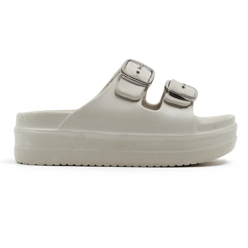 Image of Women Summer Flip Flop Slippers Casual Pillow EVA Anti-Slip Sole Slide Slipper Double Strap Sandals for Women's & Girls Rubber Flats