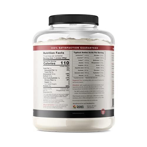 Whey Fantastic Chocolate - 100% Natural Grass Fed Whey Protein Powder - Unique 3-Whey Blend Of Whey Isolate, Concentrate & Hydrolysate Provides 25G Of Protein Per Serving - 2.34Lb-28 Servings #TOP2