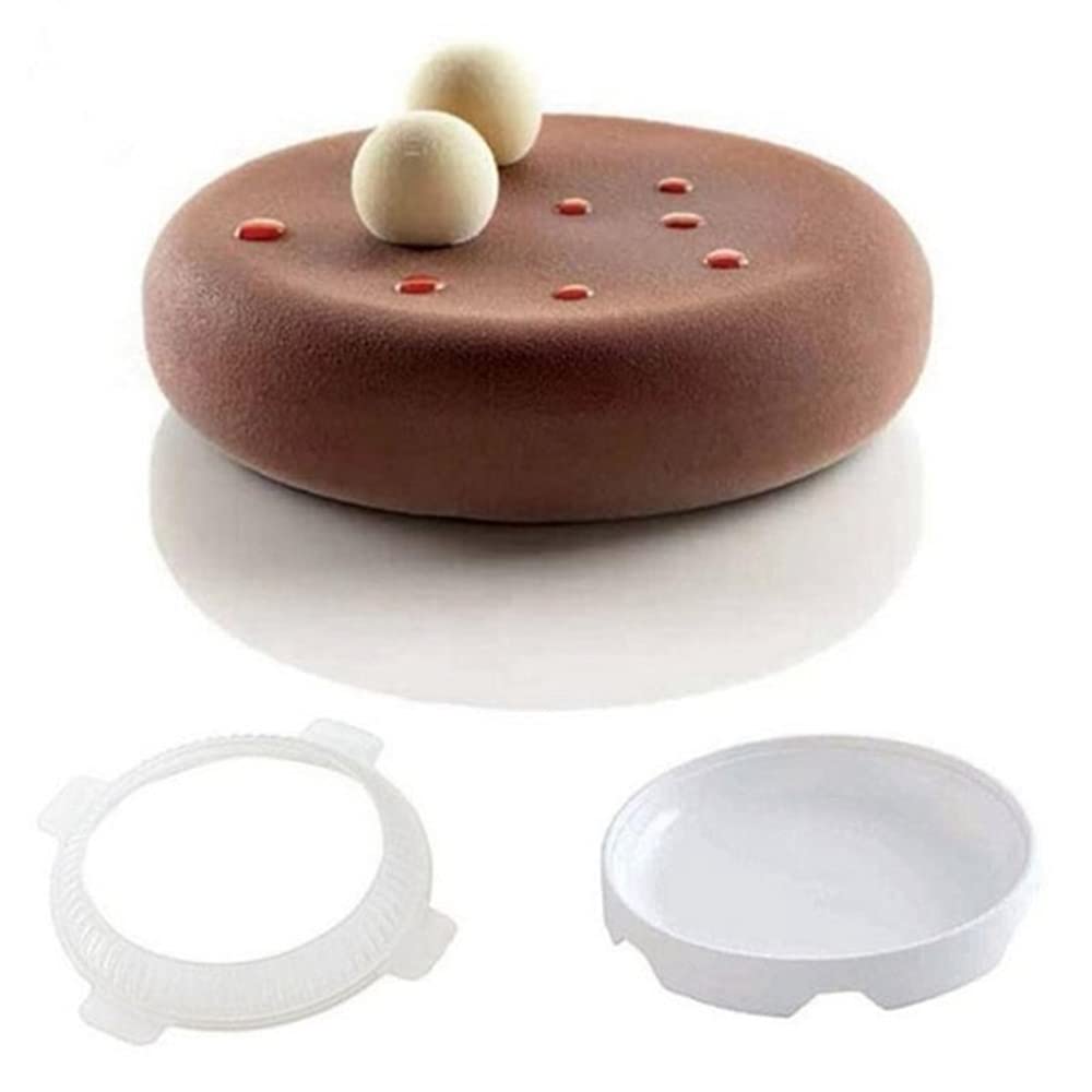 1 zestaw okrągłych silikonowych foremek do ciast Eclipse do musów lody szyfon ciasto forma do pieczenia akcesoria do pieczenia narzędzia do pieczenia