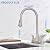 HOMELODY 2 Handles Kitchen Faucet with Pull Down Sprayer for 3 Hole Sink, 8 inch 360° Rotating Spout Centerset Kitchen Sink Faucet with Water Lines Brushed Nickel