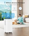 Dehumidifier 25 Pints/Day, Dehumidifier for Basement, Bedroom, with 3 Working Modes, Auto Shut Off, Sleep Mode, 24H Timer, 75 OZ Water Tank, Smart Control, Dehumidifiers for Home with Drain Hose