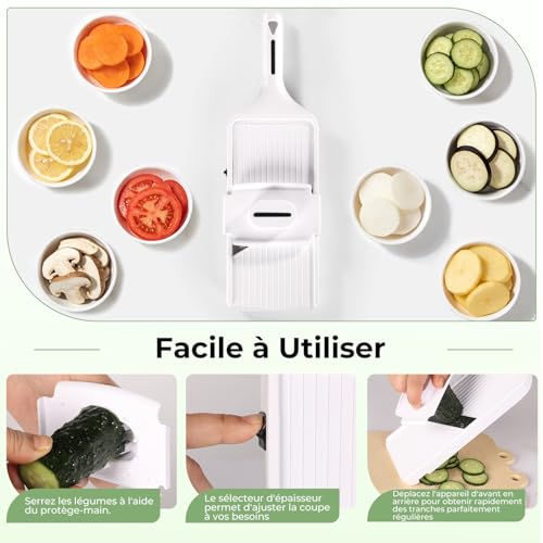 Mandoline cuisine réglable 3 épaisseurs 1-4 mm Vihoom – Image 5