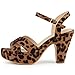 Allegra K Women's Platform Chunky Heel Leopard Slingback Sandals - 10 M US