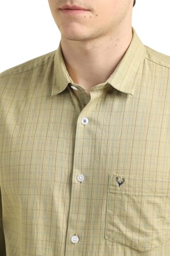 Image of Allen Solly Men's Checkered Formal Shirt | Full Sleeve | Regular Fit | Crisp Tailored Look | Office & Workwear