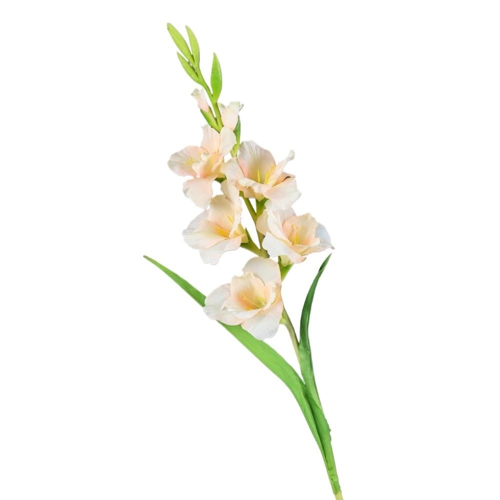 Huffa Minichampagne Artificial Taro Gladiolus Flowers - Elegant Wedding And Living Room Floral Arrangement(Minichampagne)