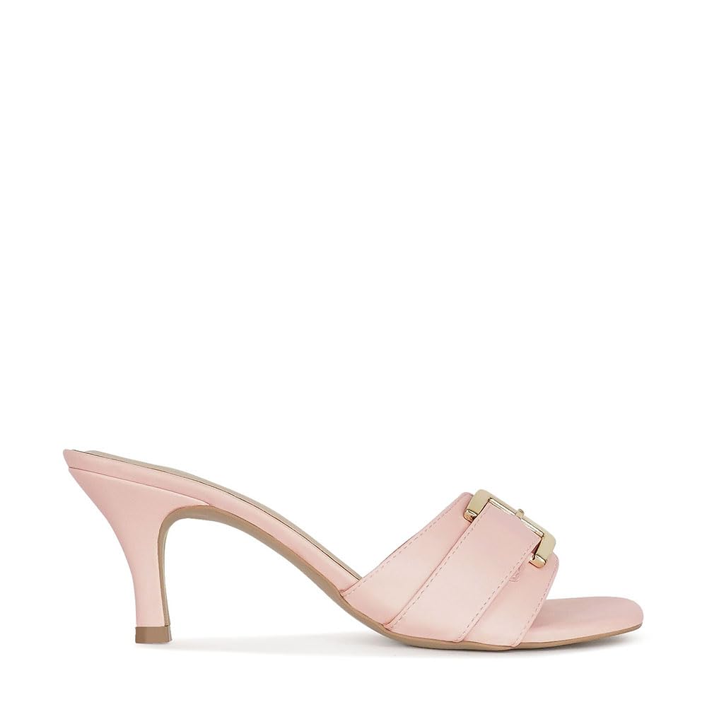 Women Buckle Detail Heels | Fashionable Footwear | Comfortable Shoes | Casual Formal Wear | Trendy Stylish Design | Durable Lightweight Sole-image-0