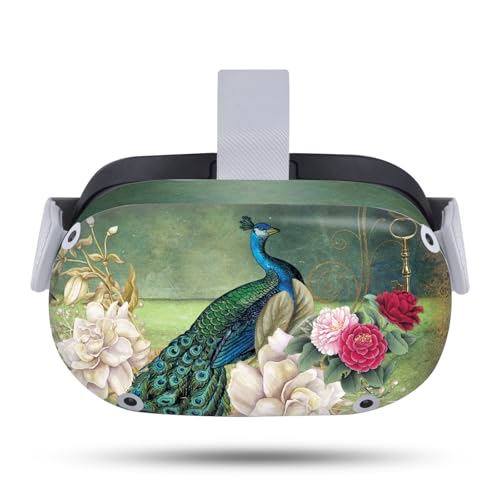 Head Case Designs Officially Licensed JENA DellaGrottaglia Peacock Animals Vinyl Sticker Skin Decal Cover Compatible with Meta Quest 2