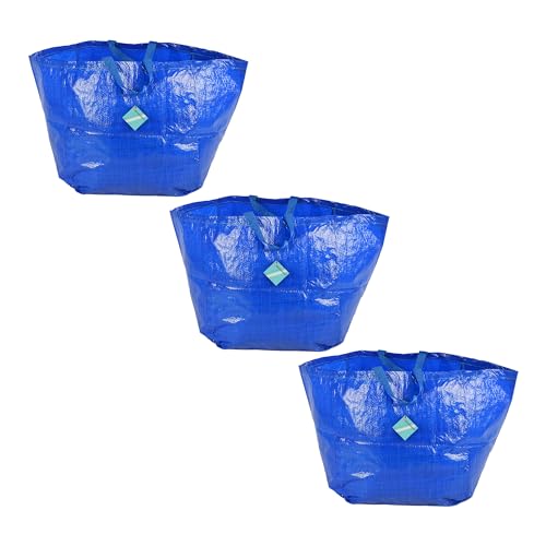 Sac pliable bleu de 60L pour en finir avec le désordre des emballages jetables