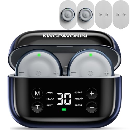 KingPavonini Wireless TENS Unit Muscle Stimulator for Pain Relief Therapy, 2 Units Dual-Channel TENS...