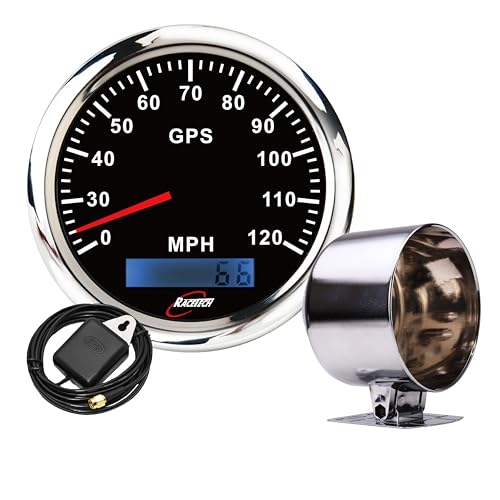 RACETECH 85mm Black Speedometer with Chrome Gauge Cup - Bundle image 5