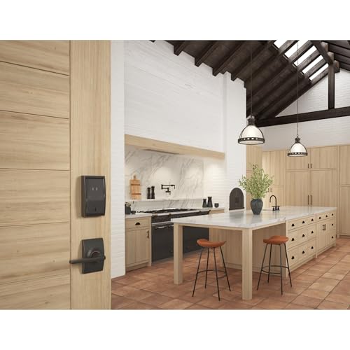 Image of Schlage Encode Plus Smart Wi-Fi Lock for Front Door, Keyless Entry Deadbolt, Unlock with Apple Watch, Built-in WiFi and App Control, Easy Install, Alexa & Apple HomeKit Compatible, Aged Bronze