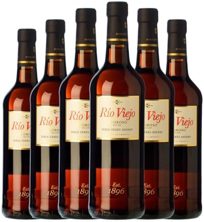 Lustau Rio Viejo Oloroso Palomino Fino Seco Jerez-Xérès-Sherry 75 cl Vino generoso (Caja de 6 Botellas de 75 cl) Lustau Rio Viejo Oloroso Palomino Fino Seco Jerez-Xérès-Sherry 75 cl Vino generoso (Caja de 6 Botellas de 75 cl)