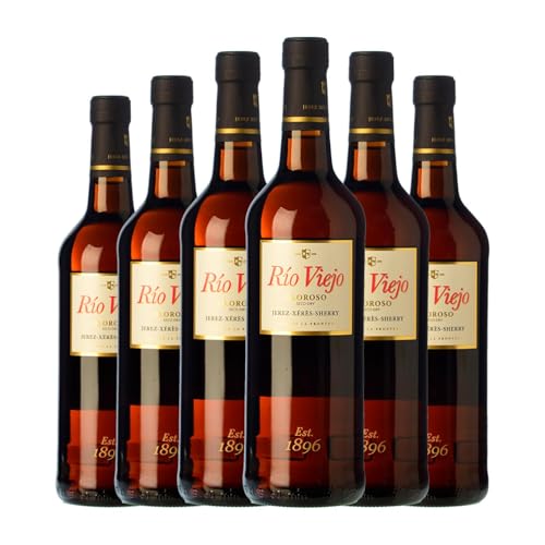 Lustau Rio Viejo Oloroso Palomino Fino Seco Jerez-Xérès-Sherry 75 cl Vino generoso (Caja de 6 Botellas de 75 cl)