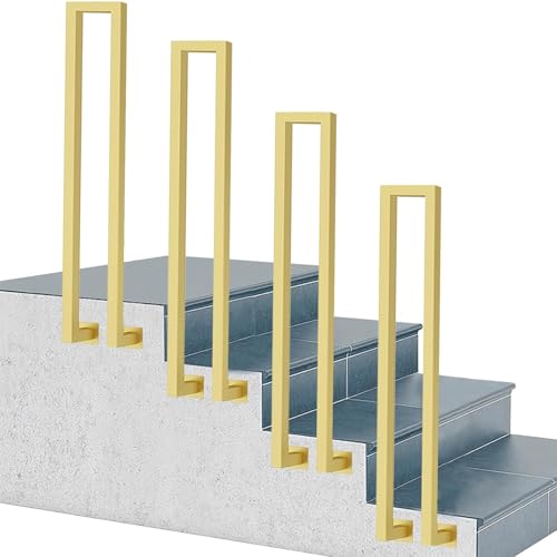 Main courante d'extérieur en forme de U avec support en acier robuste