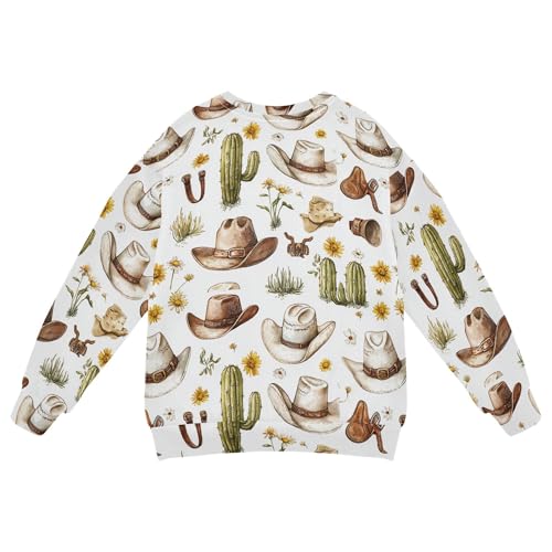 JUNZAN Western Style Sunflowers Kids Girls Sweatshirts Hoodies Long Sleeve Kids Pullover Hoodie Sports 4T2