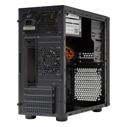 Gabinete UNYKAch Aero C15 Micro ATX con USB-C frontal, ventilador 80mm incluido, compatible con mATX/ITX y GPU de hasta 300mm, 2 SSD + 2 HDD, bahía externa 5.25" para DVD o lector de tarjetas miniatura 4