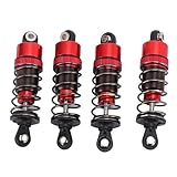Fafeims RC -Ölabsorber -Set, Aluminium -Legierungs -Upgrade -Suspensionssystem, Verbesserung der Stabilität und Kontrolle für RC -Auto 1/10 Skala (Rot)